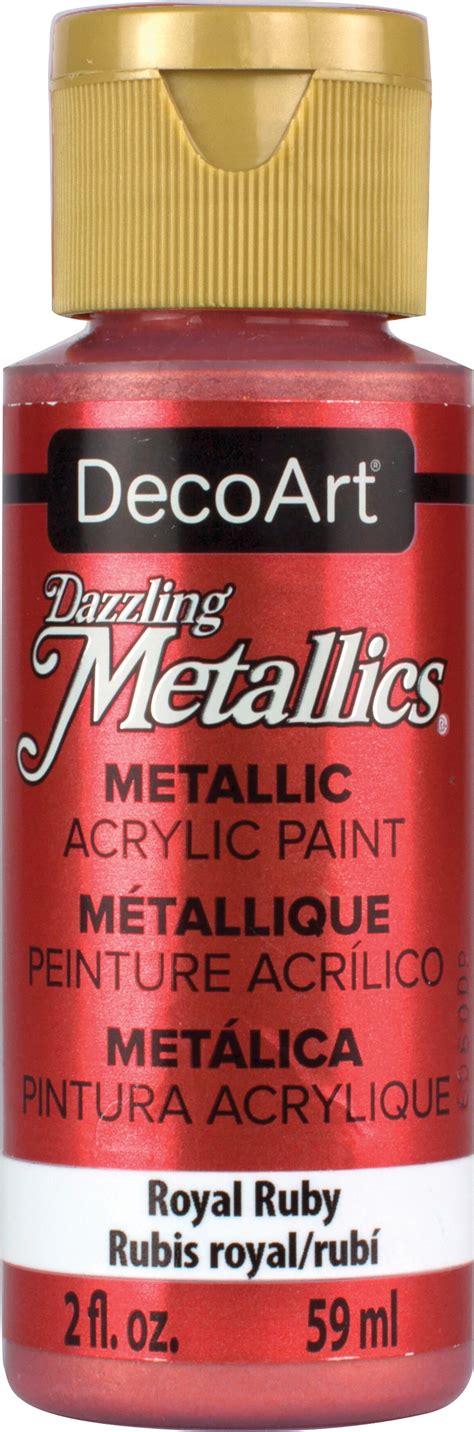 decoart metallic paint be used on fabric|decoart dazzling metallics acrylic paint.